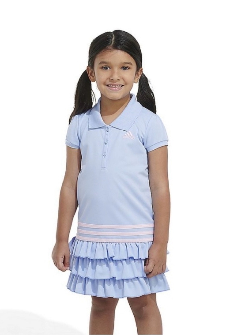 Adidas Kids Short Sleeve Ruffle Polo Dress